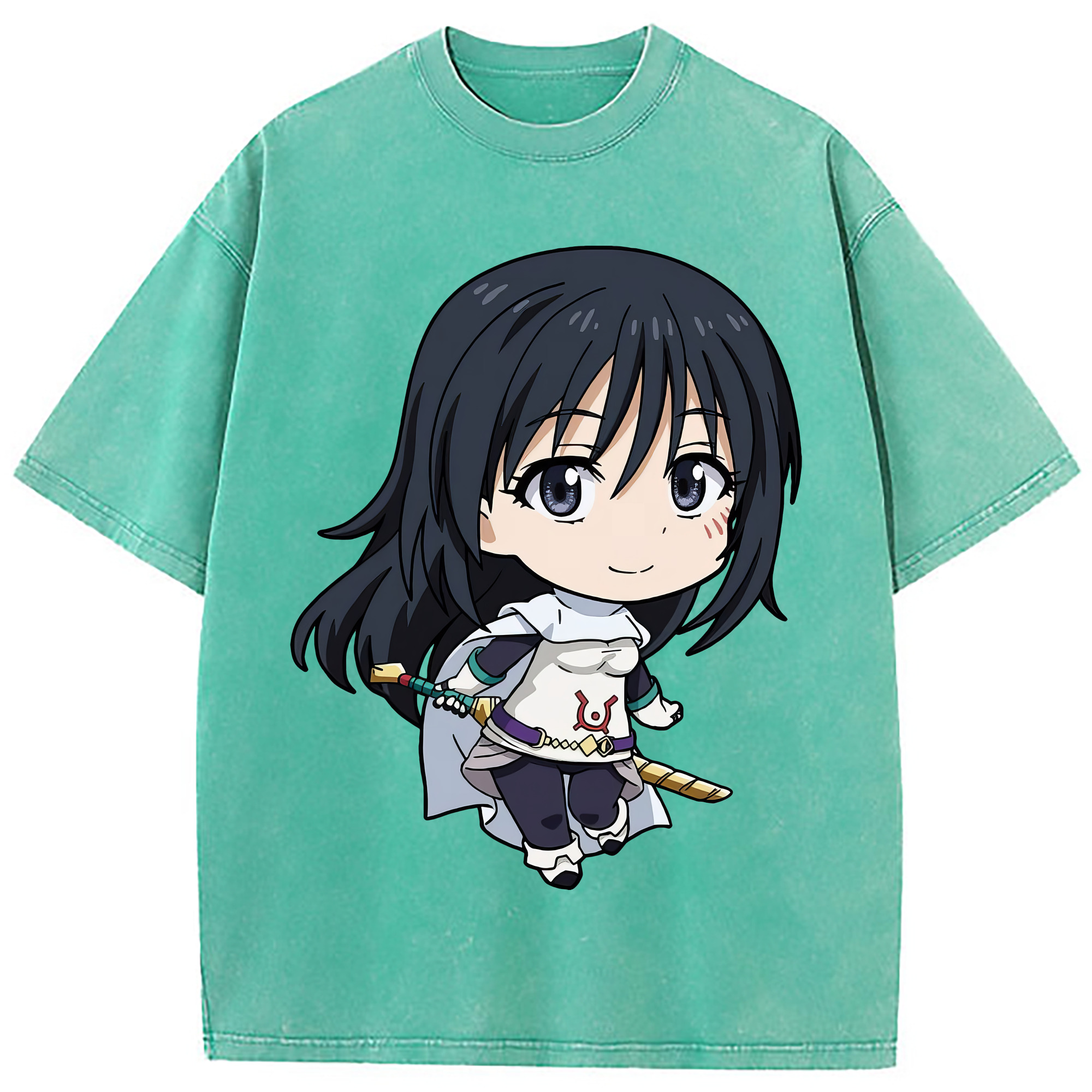 （画像用） 転スラ Regarding Reincarnated to Slime 綿100% ヴィンテージ風 半袖Tシャツ（フロントプリント）